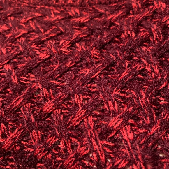 Slenderizing long sleeve boat neck sweater. It's Our Time brand. Small, Burgundy - Picture 3 of 9